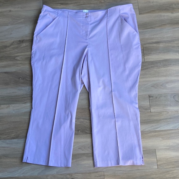 Zac & Rachel lavender pant with stretch career office business casual 24W - Picture 16 of 16